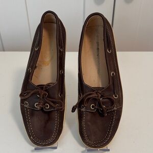 TOD’S Brown Leather Boat Shoes